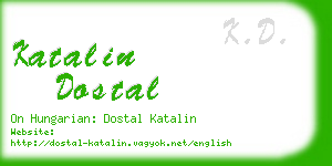 katalin dostal business card